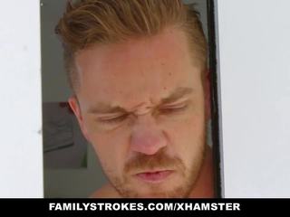 Familystrokes - kyut tinedyer ginintuan ang buhok teases pinsan & tiyuhin